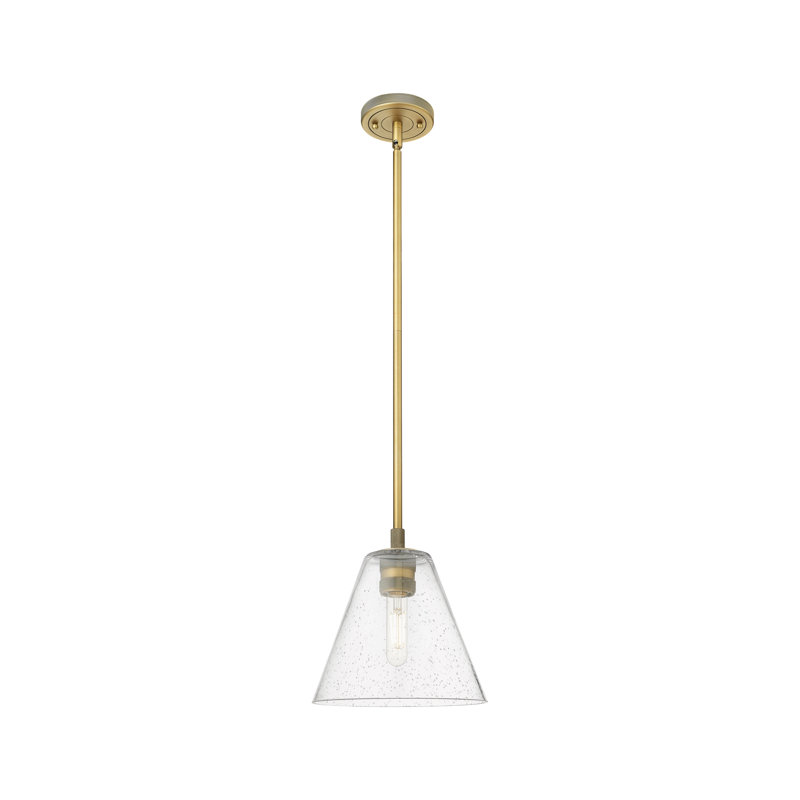 Kehlani - 1 Light Berkshire Stem Hung Pendant, Brushed Brass, 38.75" H x 8" W x 8" D