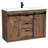 Phillips 48" Rustic Barn Door Bathroom Vanity With Top – Solid Wood Frame,quick-assembly