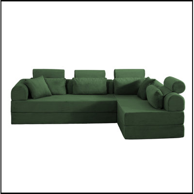 Canapé modulaire en forme de L avec coussin moelleux