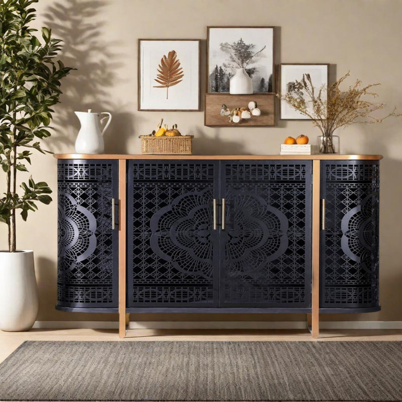 Buffet haut de gamme en fer, H 35,43 po x l 59,06 po x P 14,17 po
