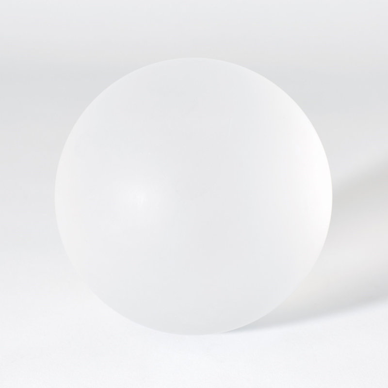 Frosted Crystal Sphere, 4" H x 4" W x 4" D