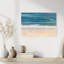 Blue Waves Golden Sand Peaceful Serene Tranquil Coastal Wall Art Print 1 Piece Wrapped Canvas Wall Art-716931001