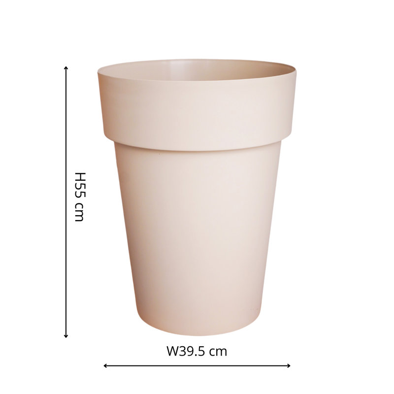 Cleo Planter with Wheels, Oat, 55cm H x 39.50cm W x 15.55cm D