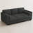 Upholstered 3-Seater Modular Sofa Chaise Lounge, Faux Rabbit Fur Comfort Cushion Seat-2070312643