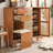 47.24" Brown Solid wood Rubberwood Shoe Storage