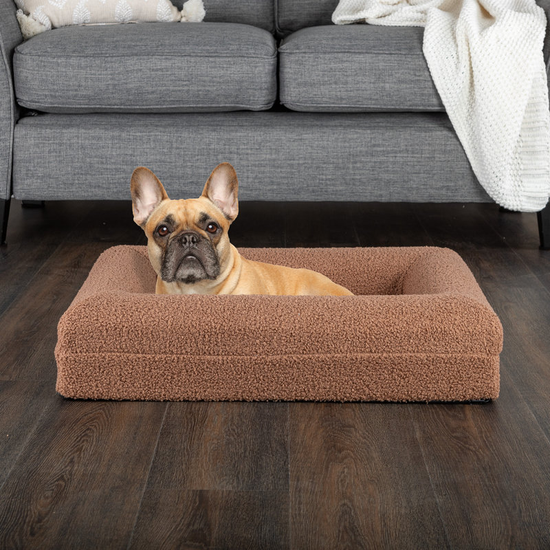 Lit pour chien avec housse lavable à la machine PETMAker 26 po, Brun, H 5,7 po x l 19 po x P 26 po