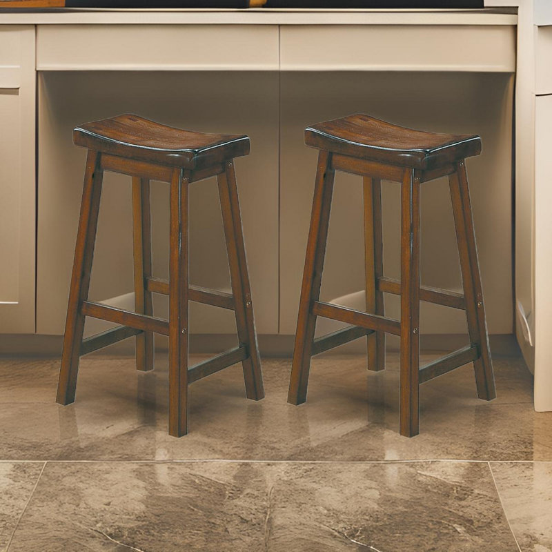 Justinian Counter Stool, Walnut, Bar Stool (29” Seat Height)