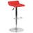 Amp Contemporary Vinyl Adjustable Height Barstool with Quilted Wave Seat-1444476980