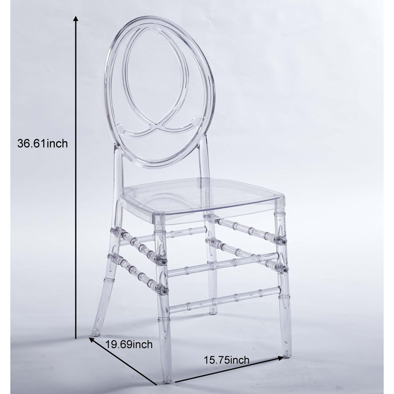 Chaise de mariage, chaise de salle à manger, ensemble de 4, siège en plastique
