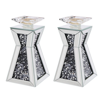 Mirrored Tabletop Candlestick