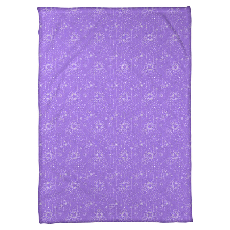 Couverture d'astrologie Katelyn Elizabeth, l 32,5 po x L 42,5 po, Mauve