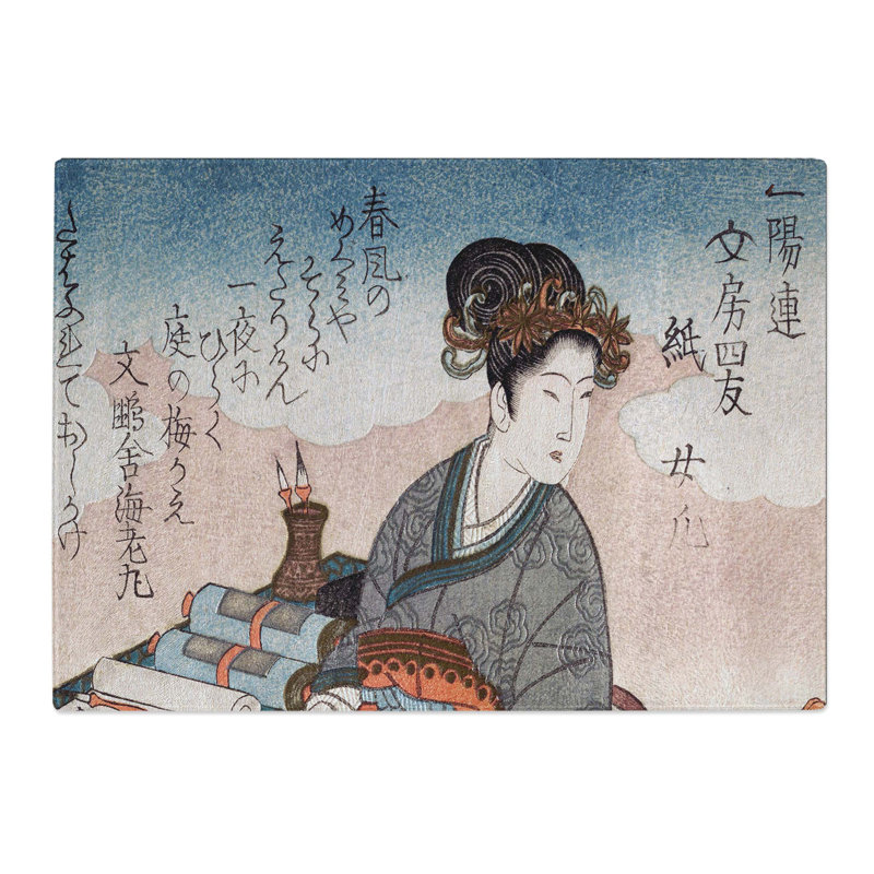 Tempered Glass Nuji by Yashima Gakutei Chopping Board, 28.5 cm x 20 cm