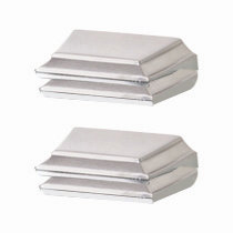 Supports à tablettes seulement Geometric, Nickel satiné