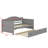 Multi-Functional Wooden Daybed with Trundle Bed-2073591307