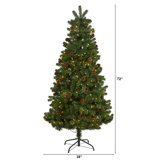 Lighted Artificial Spruce Christmas Tree