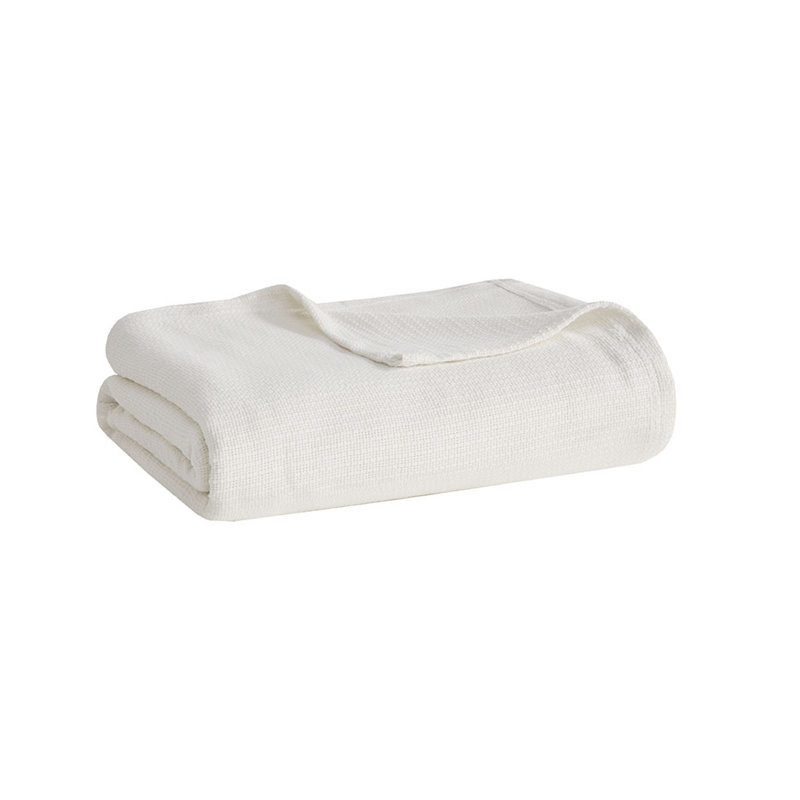 Couverture en coton Gracie Mills Brock Classic, Lit simple, Bleu