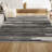Augie Modern Berber Stripe Cream/Black Rug-170111389