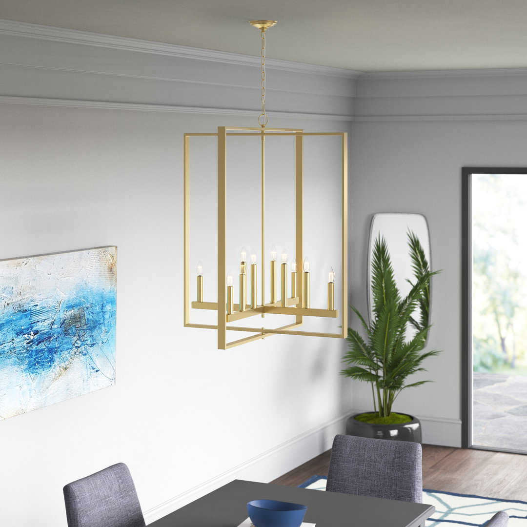 Twedt 12 - Light Steel Dimmable Geometric Chandelier UL Certified Laurel Foundry Modern Farmhouse®