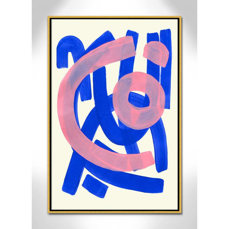 Impression Funky Beat par Haniff, Framed Canvas, L 25,5 po x H 37,5 po, Gold Floater
