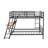 Metal Bunk Bed With Built-In Desk, Light And 2 Drawers