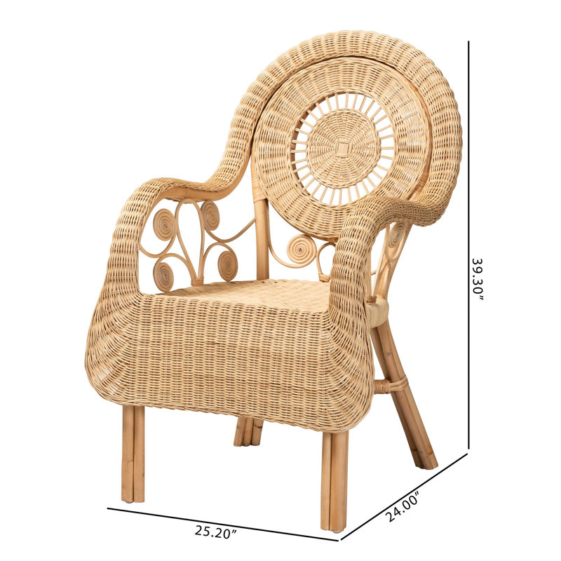 Chaniya 25.2'' Wide Rattan Armchair