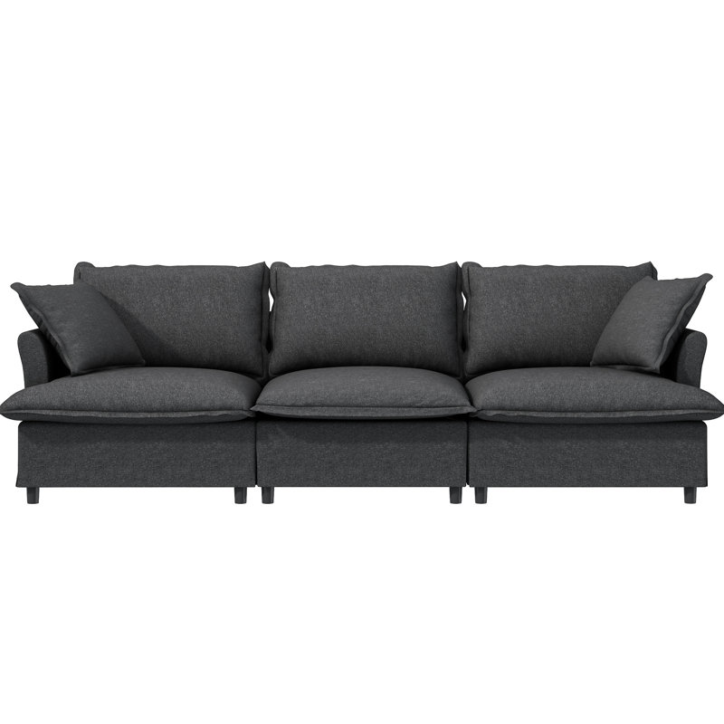 Canapé modulaire Chenille, Gris chenille