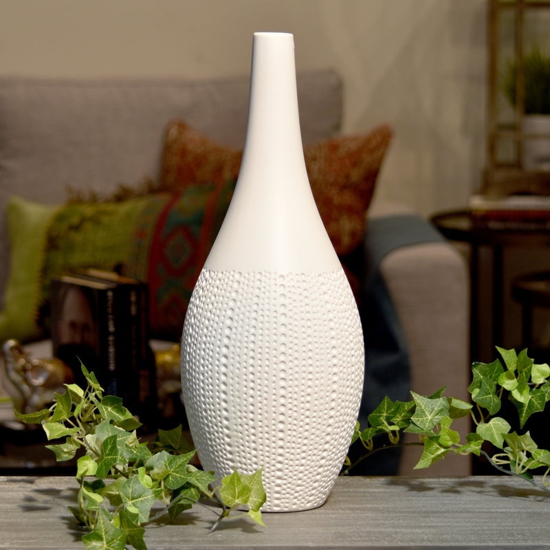 Sommer Ceramic Table Vase, White
