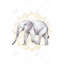 Éléphant sur mandalas-120128604