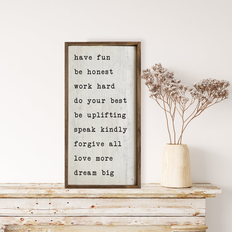 Have Fun Whitewash, 40" H x 20" W