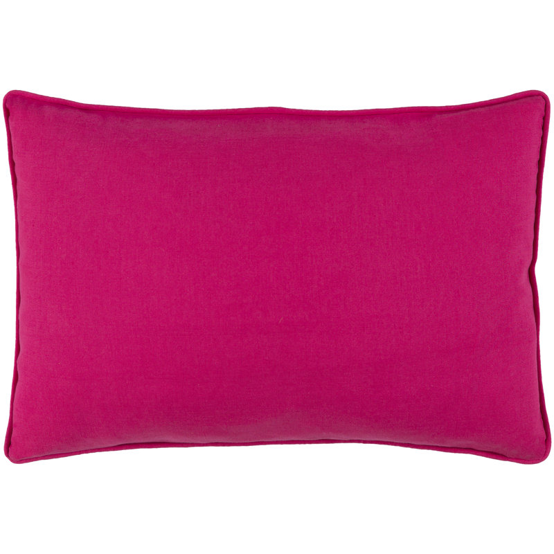 Geometric Linen Throw Pillow, Hot Pink/Ivory