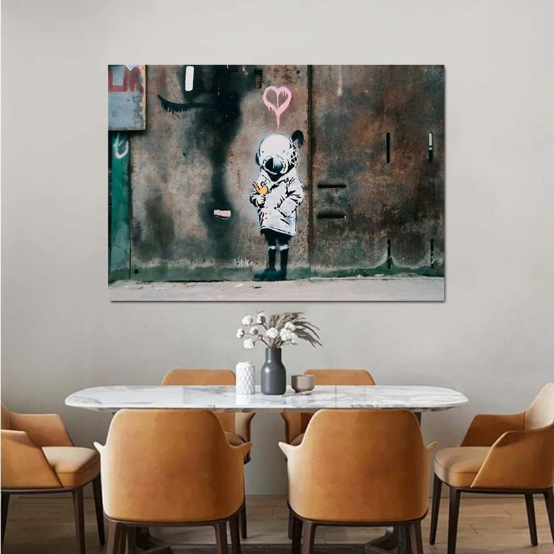 40*30,Banksy Street Graffiti Wall Art Decor Large Abstract Pictures Canvas Painting.