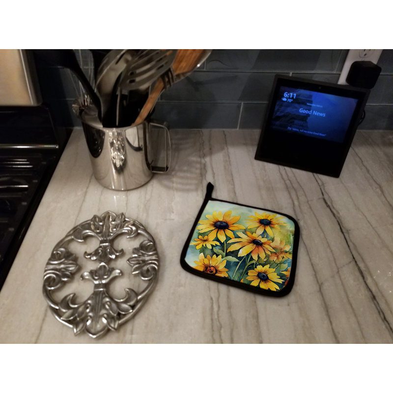 Paire de casseroles dans le Maryland, Susans aux yeux noirs et aquarelle