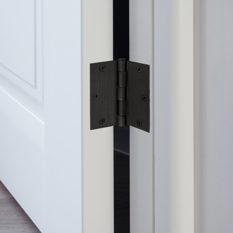 Charnière de porte, 3,5 po, rayon de coin carré, paquet de 9, Bronze frotté à l'huile