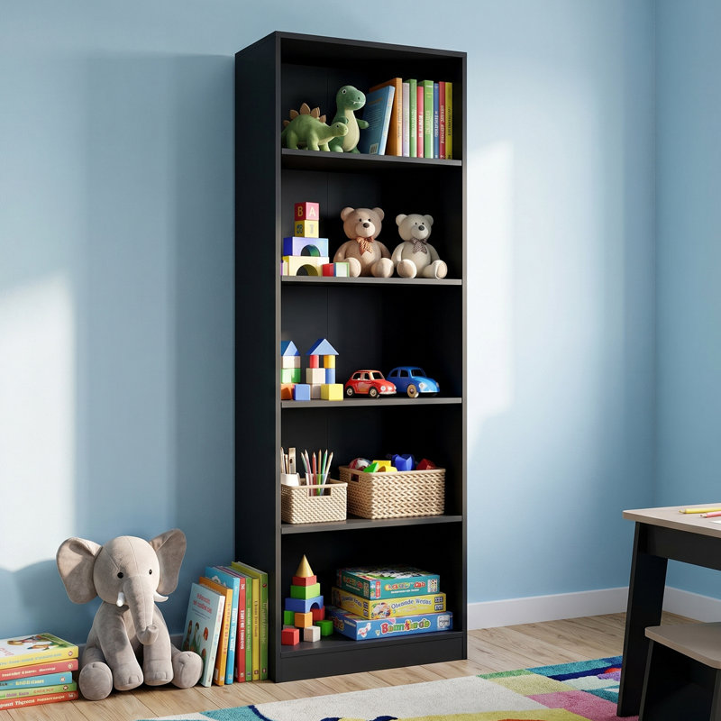 Paridhi 182cm H Solid Wood Bookcase, (5 Shelves) 71.65"H x 23.62"W x 11.81"D
