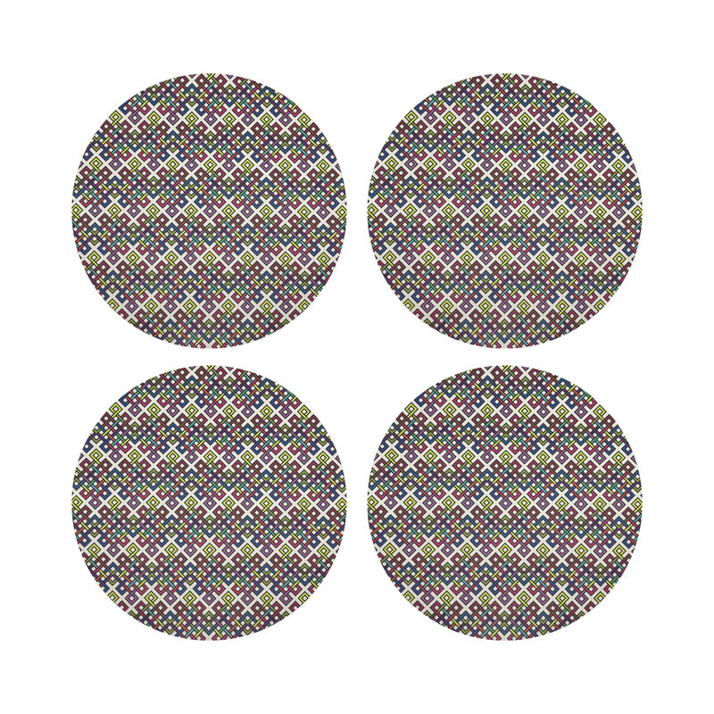 Infinity Knot Original Vegan Leather Round Coasters