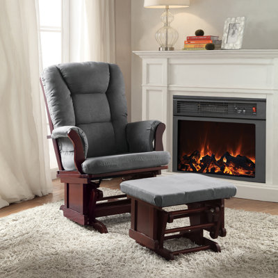 Fauteuil oscillant et repose-pieds