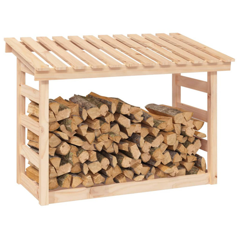 Firewood Rack 108x64.5x78 cm Solid Wood Pine, Brown
