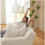 Très grande chaise longue d'intérieur, canapé rembourré en velours côtelé moderne, aucun assemblage requis, canapé-lit confortable pour le salon, le bureau-1258672262