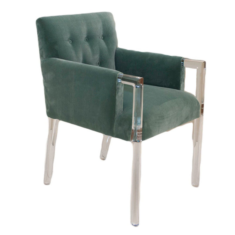 Fauteuil en lin 24 po Tito, Lin vert