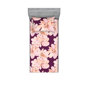 Pêche et rosé / motif floral prune