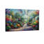 Paysage et nature, jardin coloré, serre, reproduction d'art-447616579