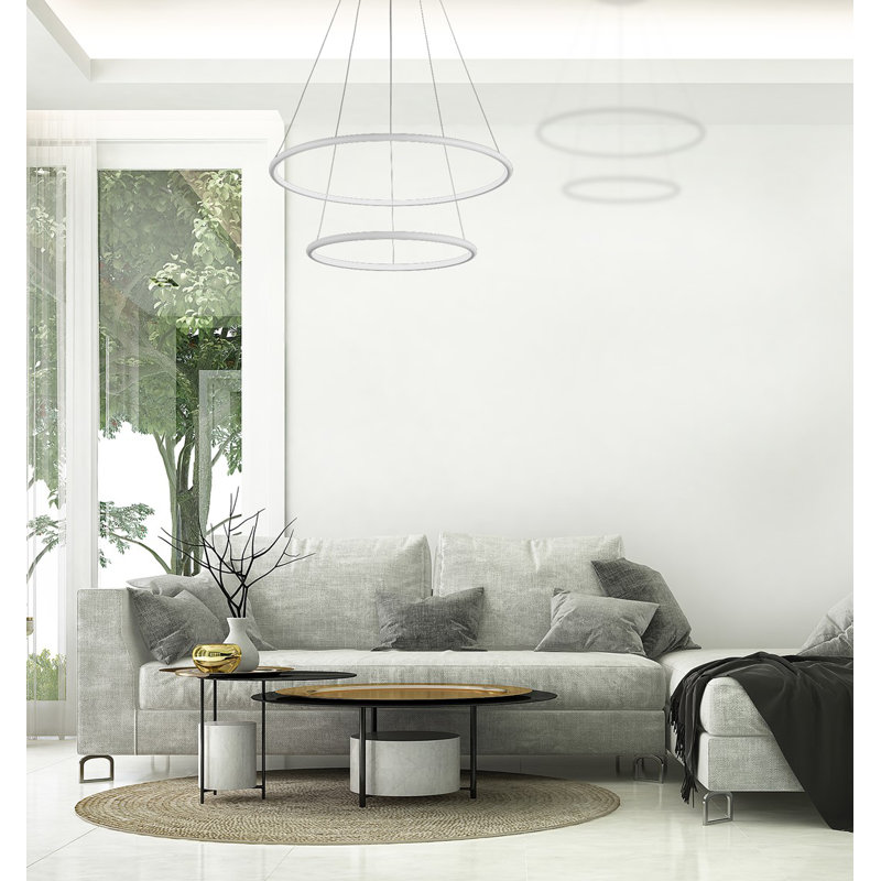 Orion 2 - Light LED Geometric Pendant, White