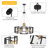 Bossley 6 - Light Dimmable Sputnik Geometric Drum Chandelier-1512385245