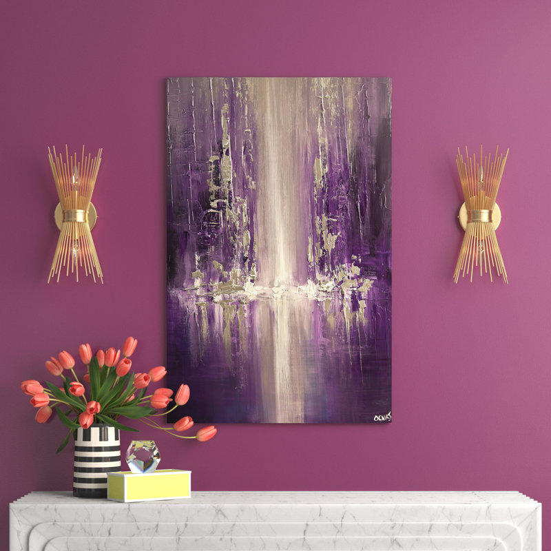 Purple Rain 1 Piece Wrapped Canvas Painting, 66.04 cm H x 45.72 cm W x 1.91 cm D