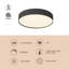 Chiedza 5-in Black dimmable LED Flush Mount-124959455