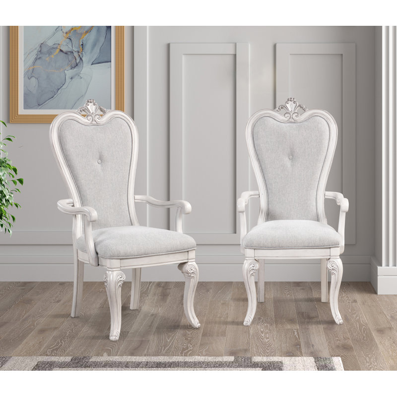 Cambria Hills 20'' H Tufted Upholstered Armchair, Mist Gray/Gray Frame