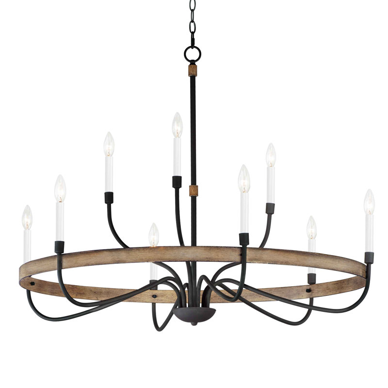 Alvonia 9 - Light Steel Dimmable Chandelier