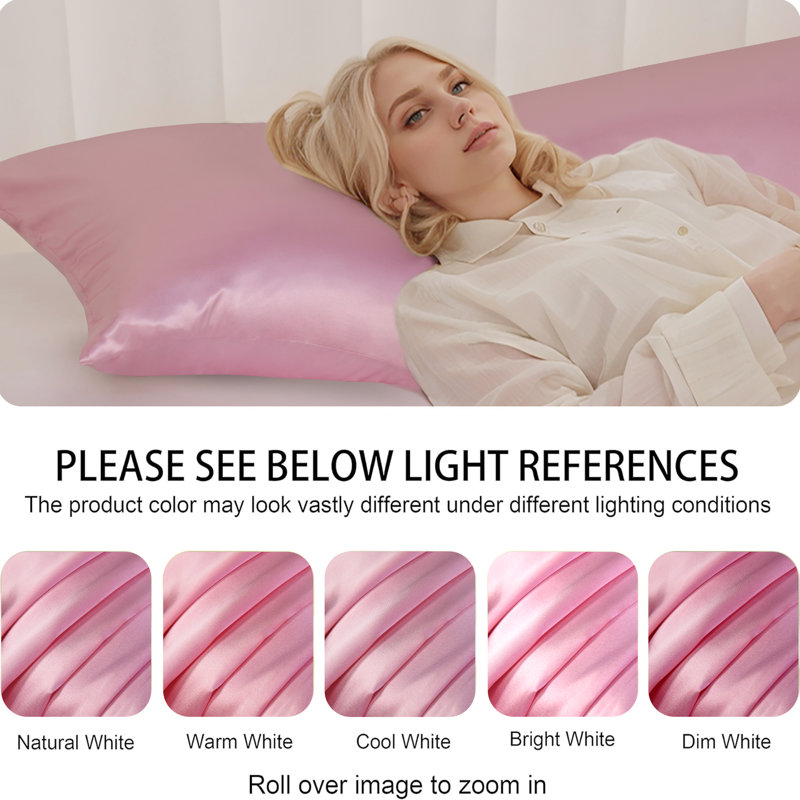 Body Pillow With Satin Pillowcase, Cooling Long Large Body Pillow With Zipper Removable Cover For Bed, Soft Full Body Pillow For Adults Side Sleeper