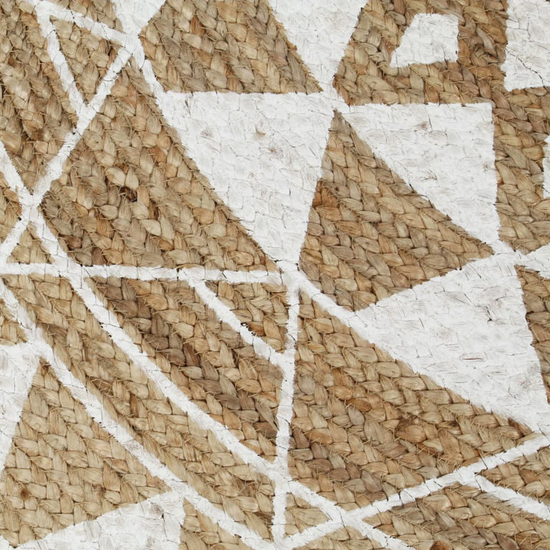 Round Delucia Geometric Hand Woven Area Rug, Round 120cm