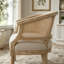 Fauteuil d'appoint en bois d'hévéa